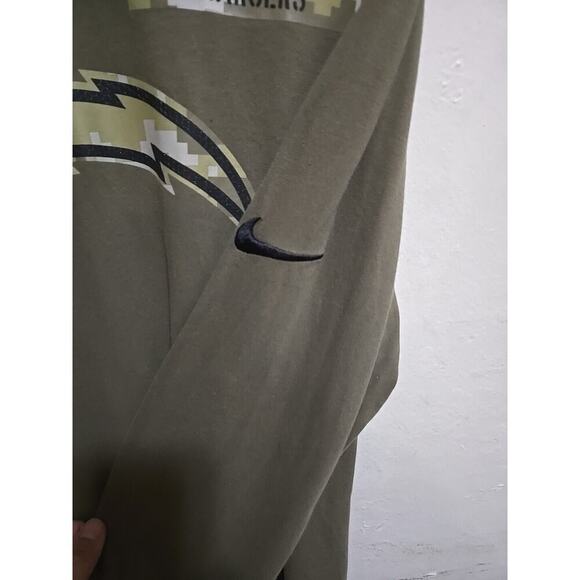 Los Angeles Charges Salute To Service Nike Shirt Mens Medium Green NFL Onfieldap - Picture 11 of 16